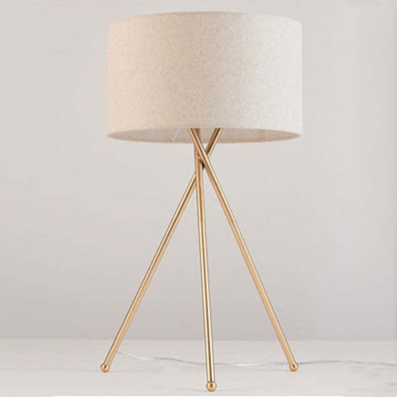 Baines Modern Tripod Floor & Table Lamp, Fabric - Lumpaz