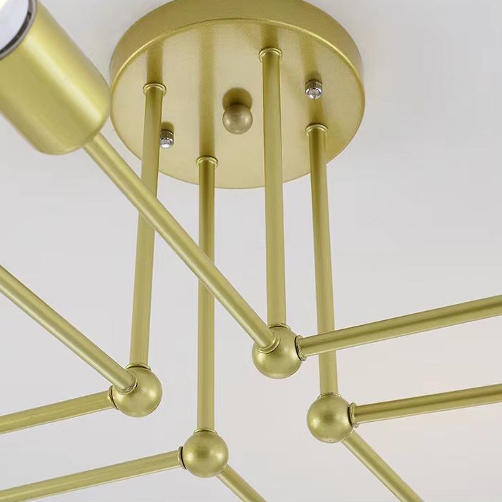 Valentina Flush Mount Ceiling Lights Linear Industrial, Metal/Glass, Bedroom - Lumpaz