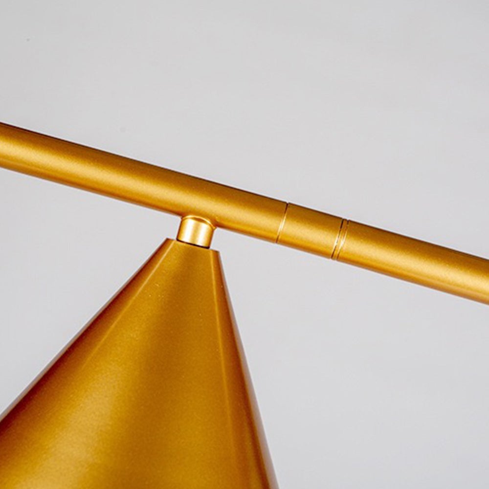 Carins Modern Geometric Marble Base Floor Lamp, Black/Gold - Lumpaz