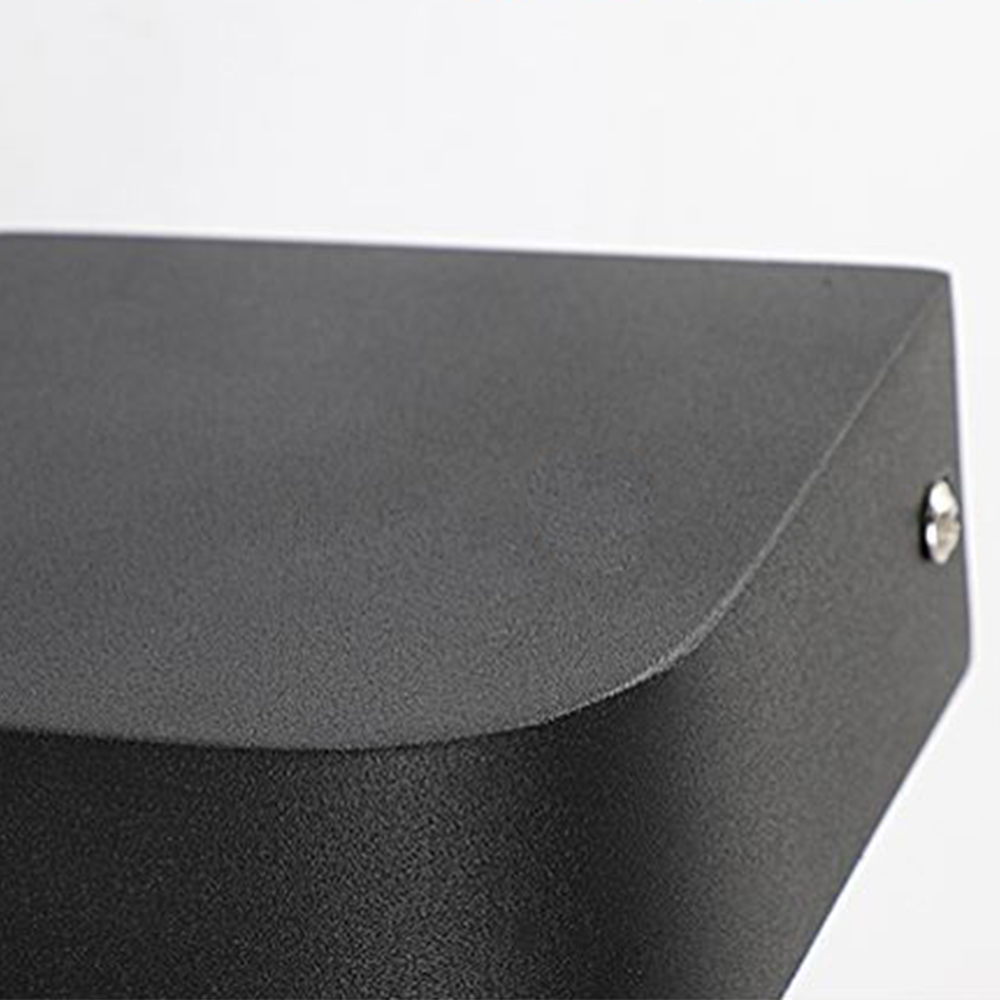 Edge Modern Linear Acrylic Mirror Front Wall Lamp, Black/White - Lumpaz