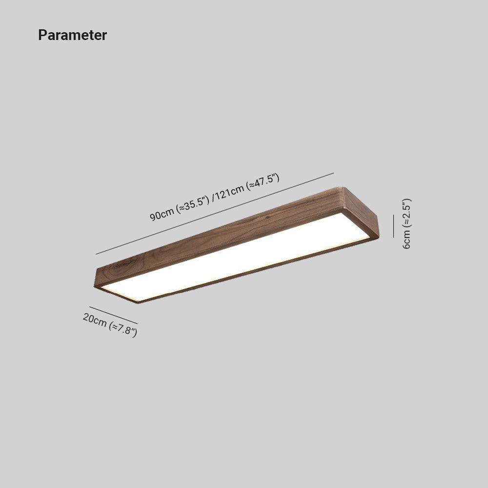 Ozawa Rectangular Designer Flush Mount Ceiling Light - Lumpaz