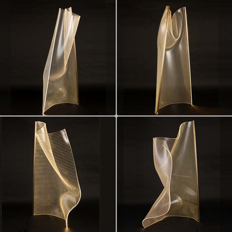 Salgado Modern LED Floor Lamp Metal/Acrylic Living Room/Bedroom - Lumpaz