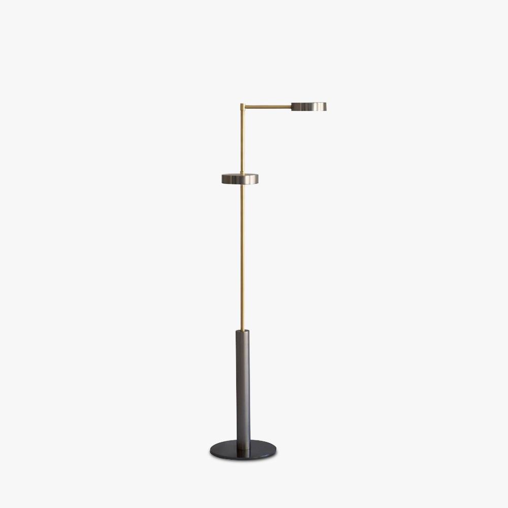 Salgado Modern Minimalist Metal Projector Floor Lamp, Mate Black - Lumpaz