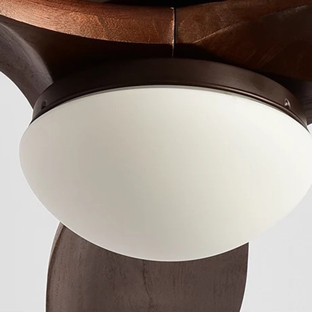 Haydn 3-Blade Modern DC Ceiling Fan, 2 Color, Metal & Wood, 52'' - Lumpaz