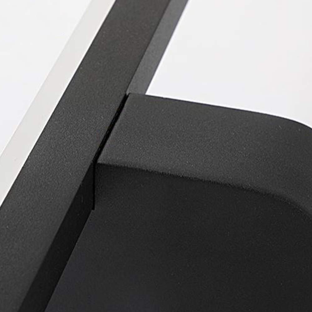 Edge Modern Linear Acrylic Mirror Front Wall Lamp, Black/White - Lumpaz