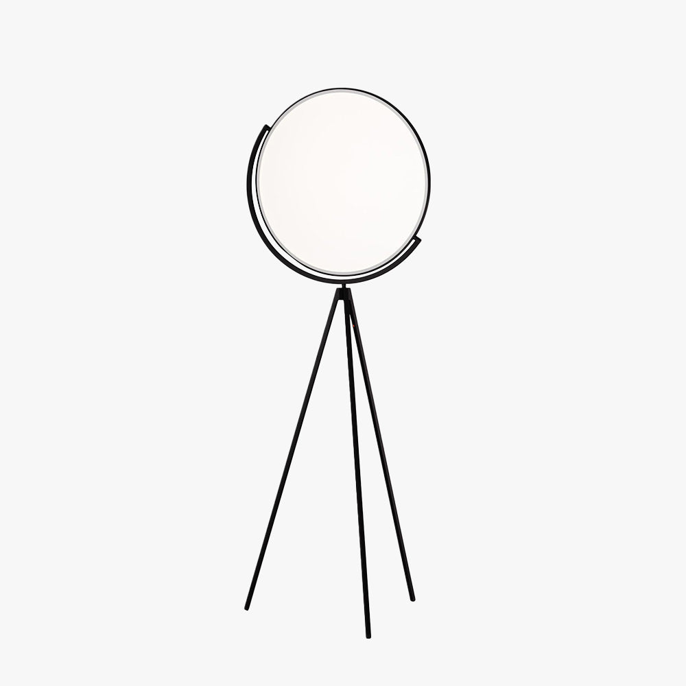 Salgado Modern Minimalist Metal Tripod Projector Floor Lamp, Black/White - Lumpaz