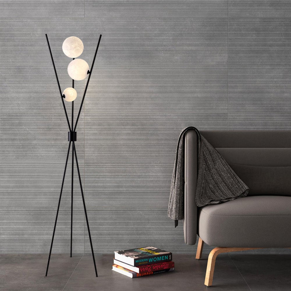 Valentina Tripod Floor Lamp/Table Lamp, Metal/Acrylic - Lumpaz