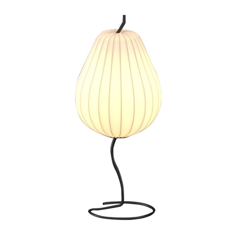 Renée Retro Pear Shaped Fabric Meta Floor Lamp - Lumpaz