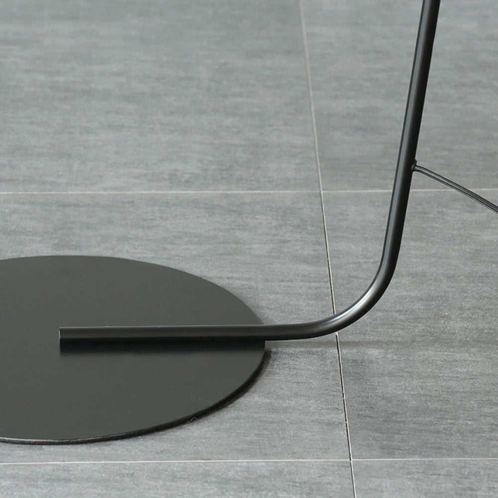 Salgado Black Floor Lamp 3 Color Temperature Switchable, Artificial Fabric & Metal - Lumpaz