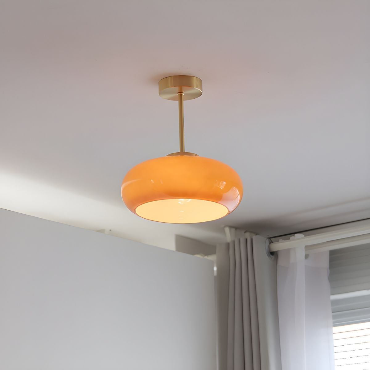 Sanna Modern Semi Flush Mount Ceiling Light, Round - Lumpaz