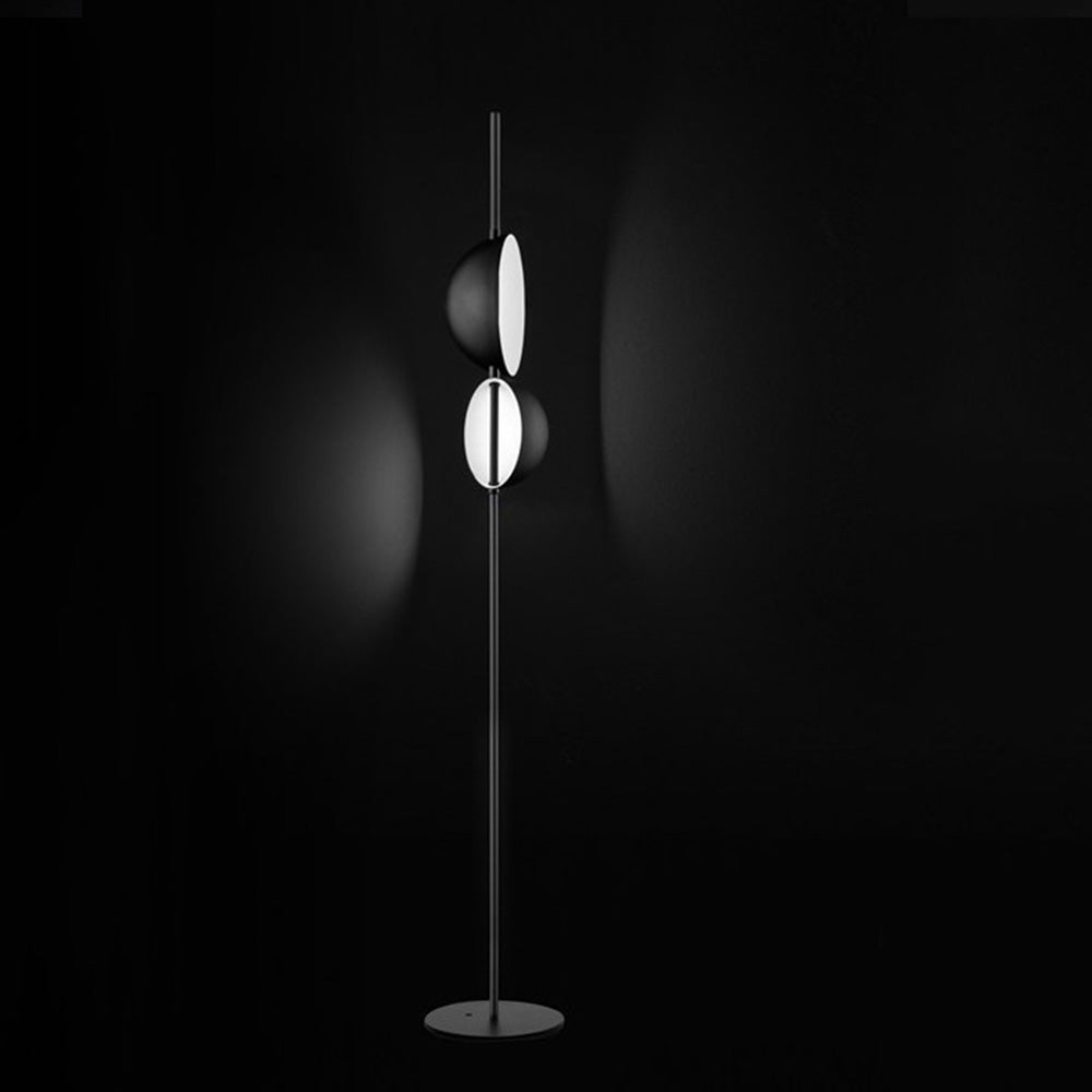 Salgado Modern Minimalist Metal Floor Lamp, Black/Gold - Lumpaz