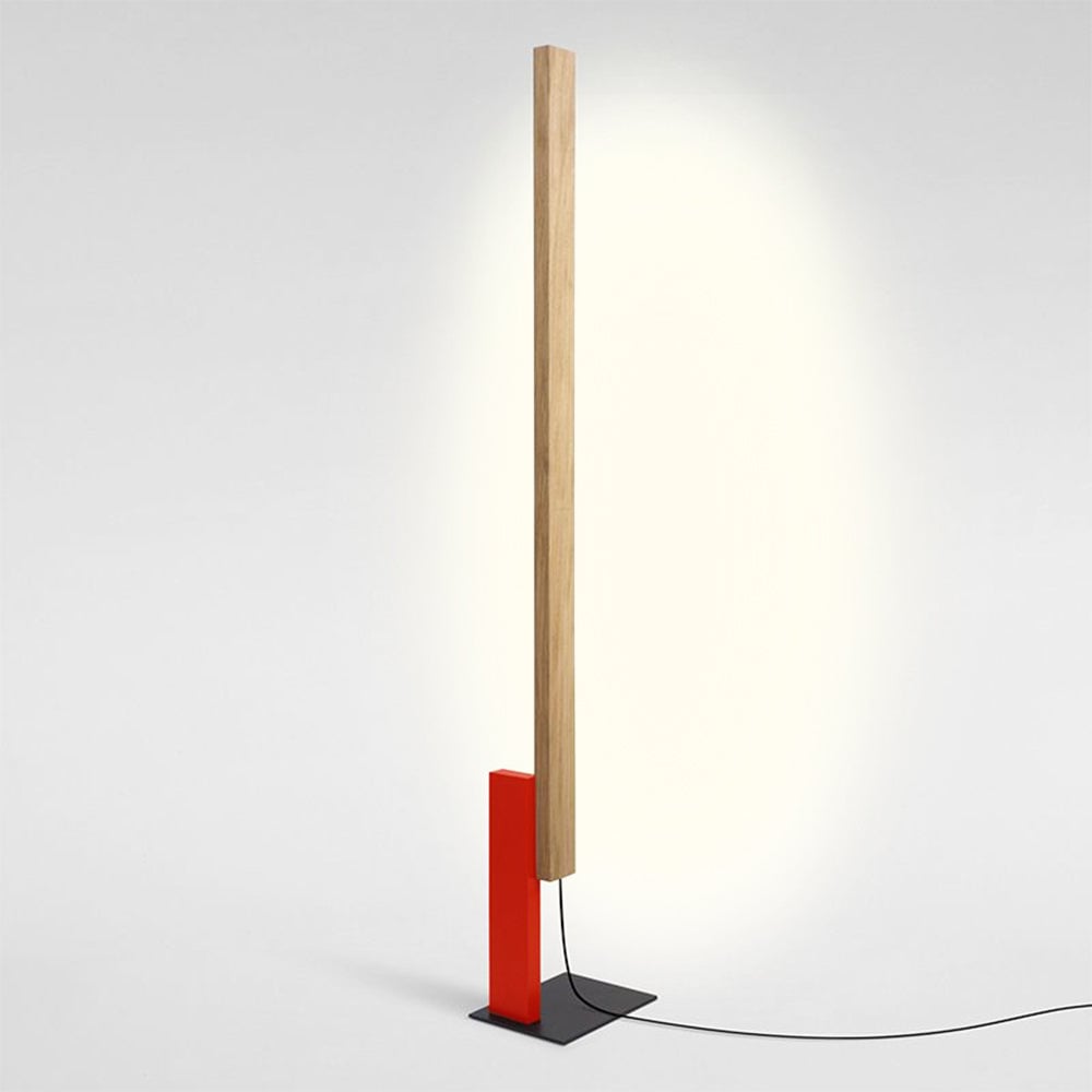 Edge Minimalist Linear Wood/Metal Floor Lamp , 4 Color - Lumpaz