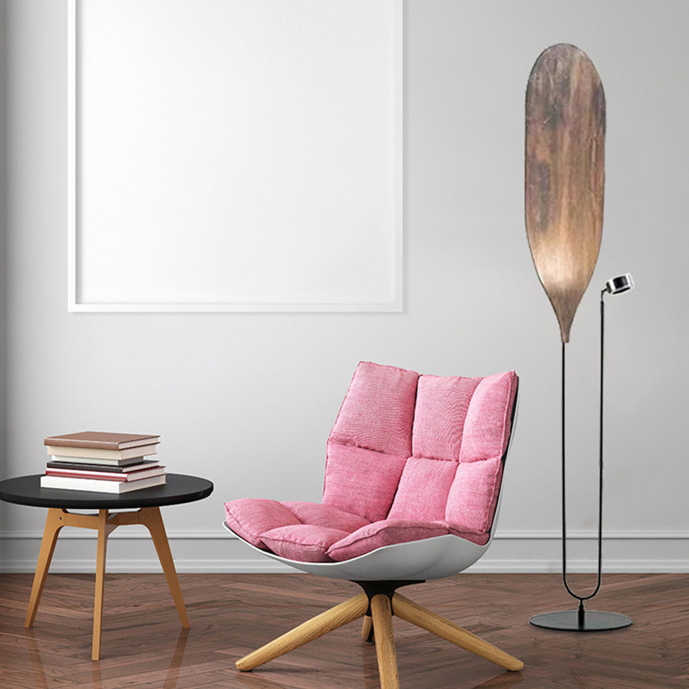 Salgado LED Floor Lamp, Metal, Reddish Brown/Aqua Blue - Lumpaz