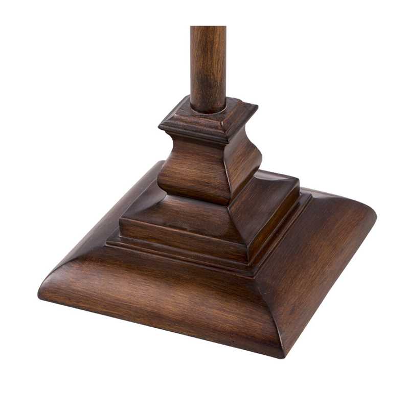 Eryn Vintage Resin/Fabric Standing Floor Lamp, Brown - Lumpaz