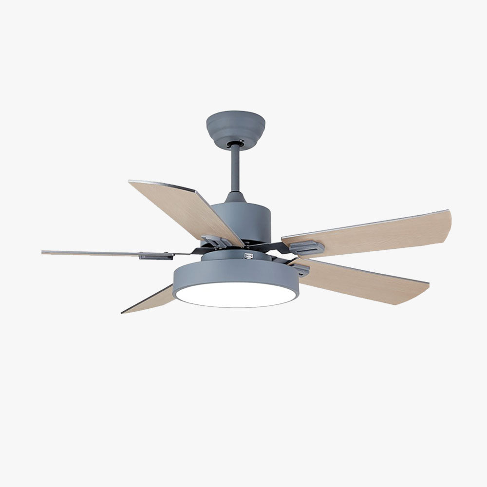 Morandi 5-Blade Ceiling Fan with Light, 4 Color - Lumpaz