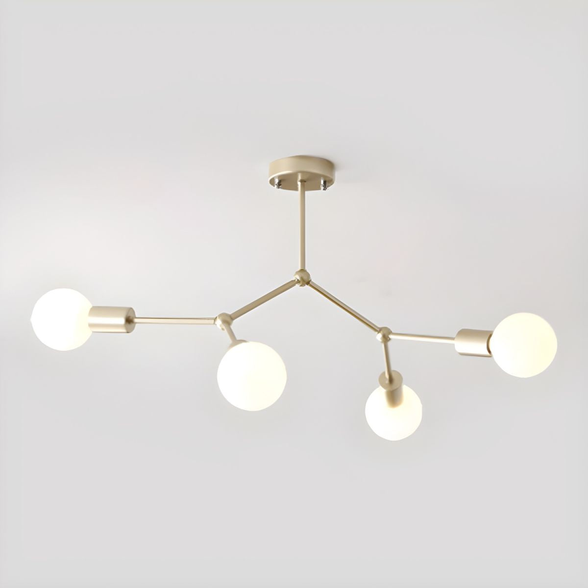 Valentina Industrial Bubbles Chandelier, Black/White/Gold - Lumpaz