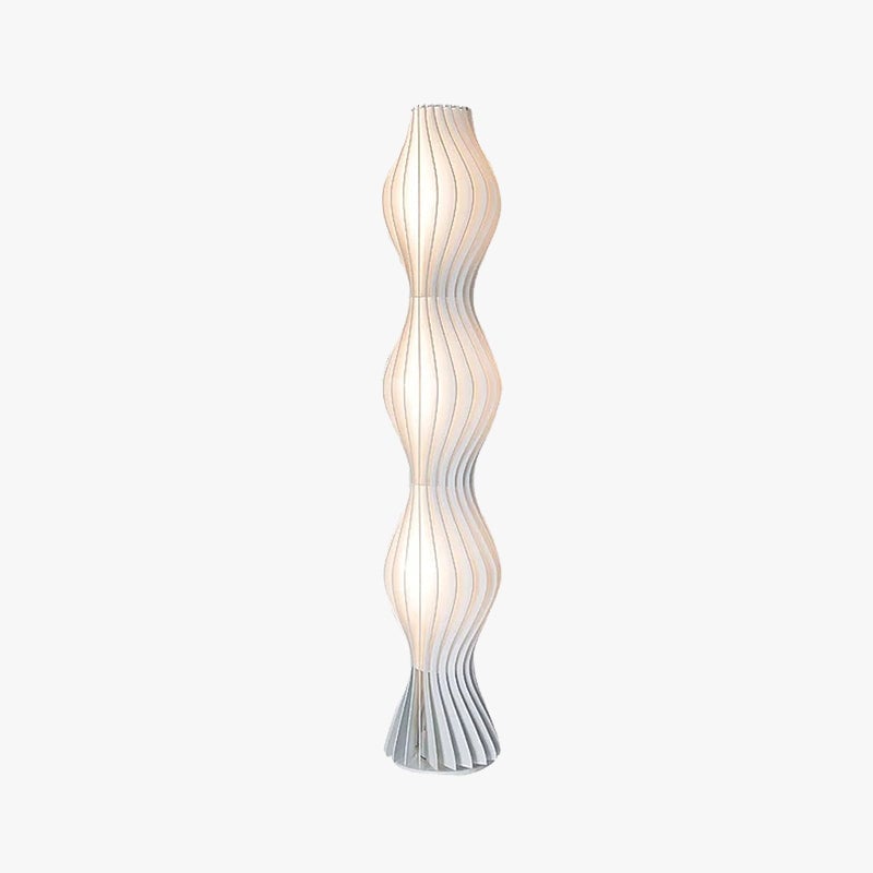 Salgado Artistic Pleated Acrylic Floor Lamp White - Lumpaz