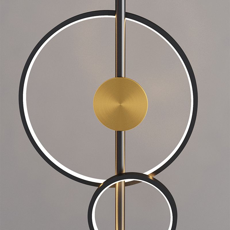 Arisha Modern Ring Design Floor Lamp, Black&Gold - Lumpaz
