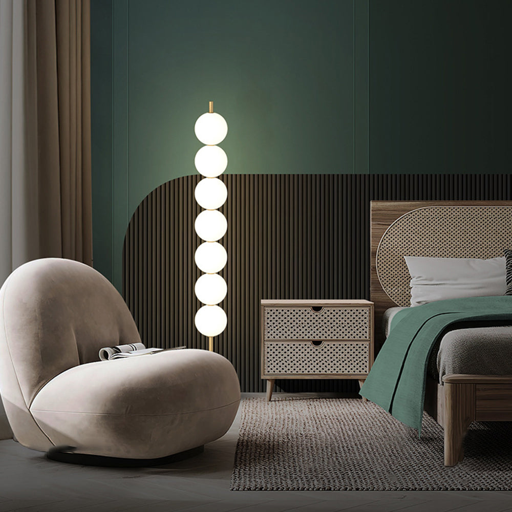 Valentina Modern Candy Acrylic/etal Floor Lamp, Brass - Lumpaz