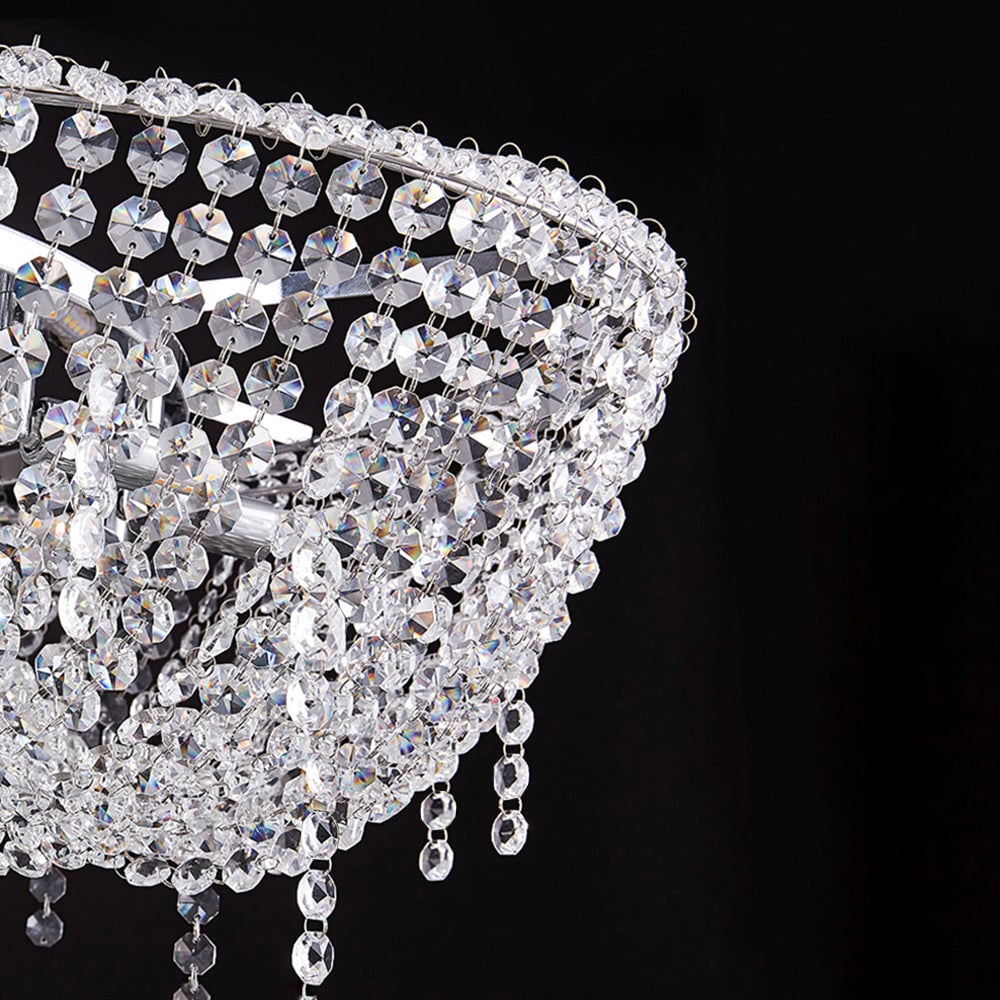 Kristy Luxury Round Crystal Pendant Light for Living Room/Dining Room - Lumpaz