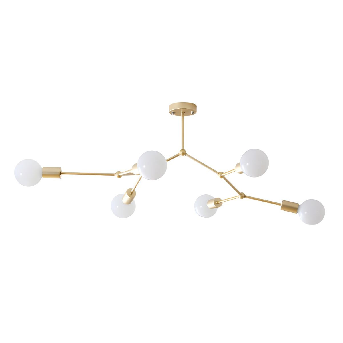 Valentina Industrial Bubbles Chandelier, Black/White/Gold - Lumpaz