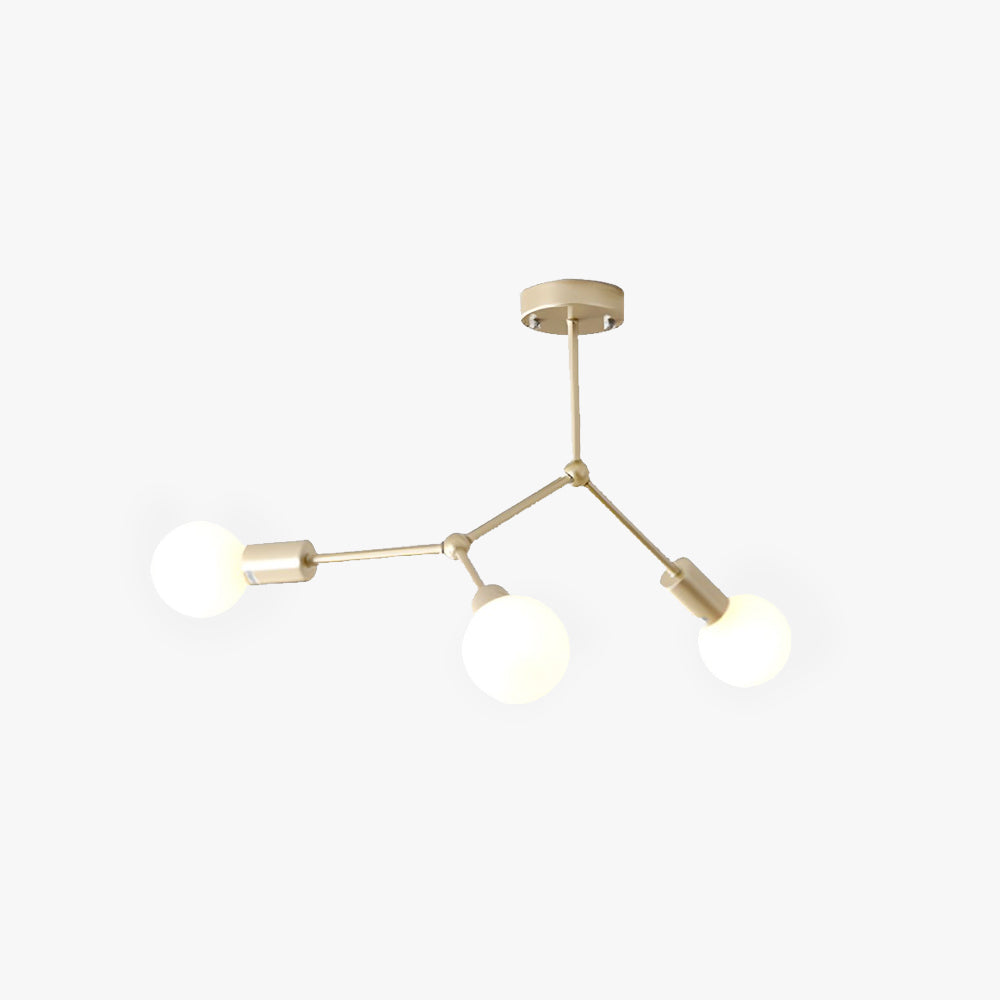 Valentina Industrial Bubbles Chandelier, Black/White/Gold - Lumpaz