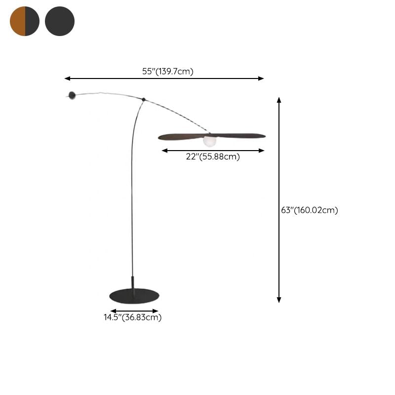 Carins Modern Bowl Linear Metal Glass Floor Lamp,Black /Gold - Lumpaz