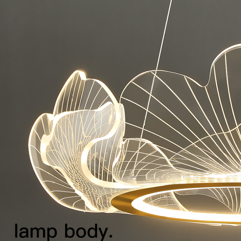 Marilyn Modern Blown Pendant Light, Metal/Acrylic, Living Room/Hall - Lumpaz