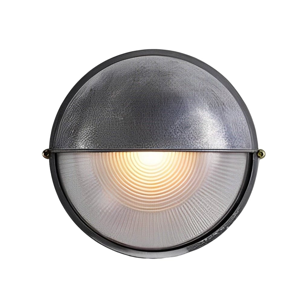 Round Oval Cast Aluminum Glass Waterproof Retro Industrial Wall Lamp - Lumpaz
