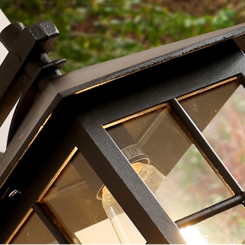 Minimalist Square Glass Lampshade Waterproof Modern Outdoor Lanterns - Lumpaz