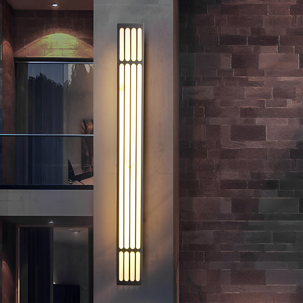 31.5 In. Long Strip Rectangular Waterproof Black Outdoor Wall Lamp - Lumpaz
