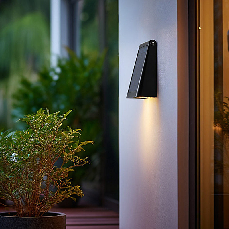 90° Adjustable Intelligent LED Waterproof Black Modern Solar Wall Lights - Lumpaz