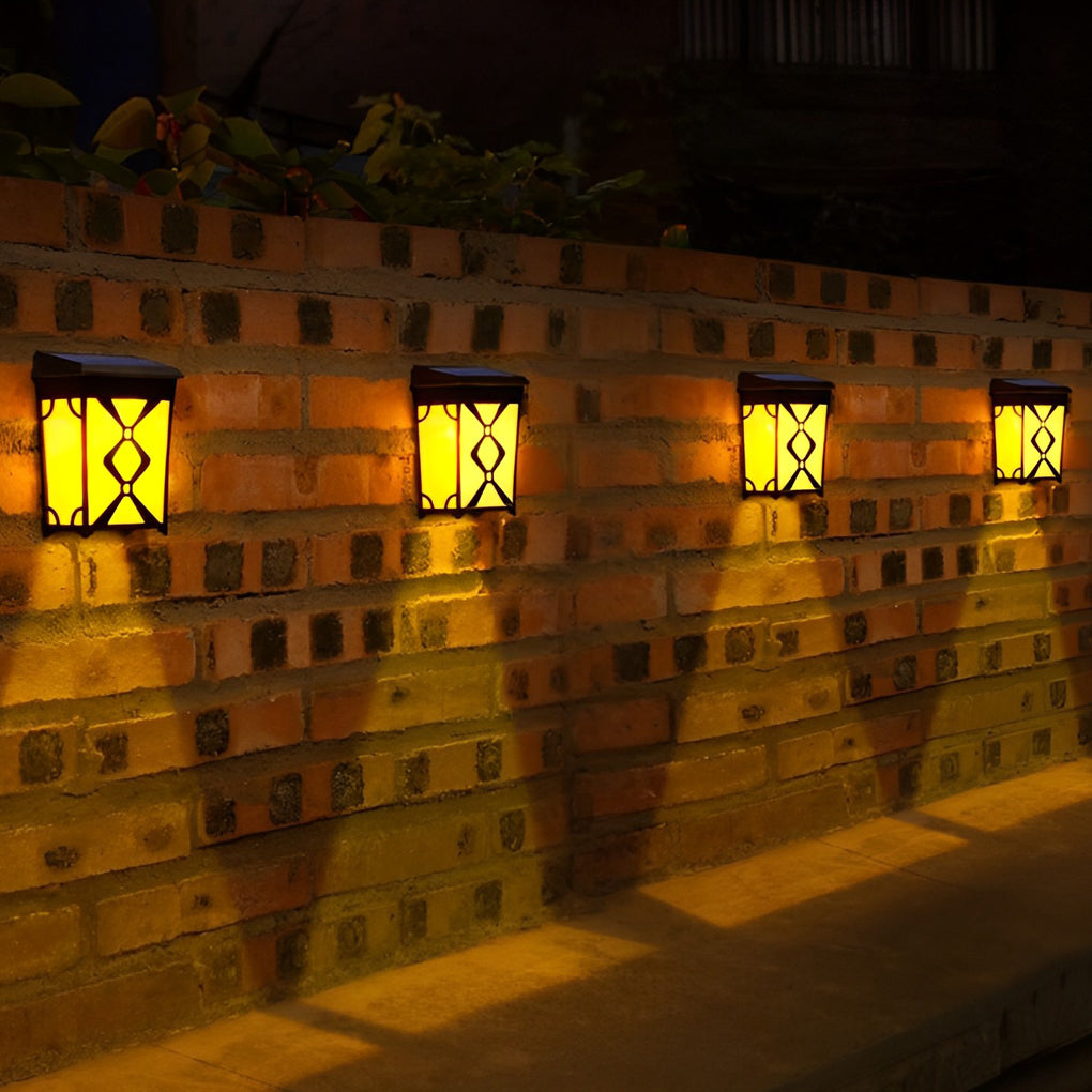 2Pcs Waterproof LED RGB Intelligent Motion Sensor Solar Wall Lights - Lumpaz