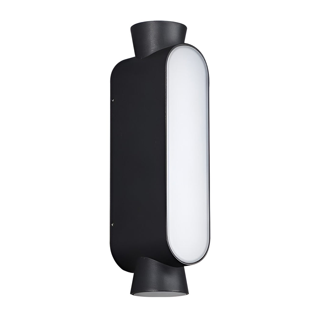 Waterproof LED Up and Down Lights Black Modern Outdoor Wall Sconce Lighting - Lumpaz