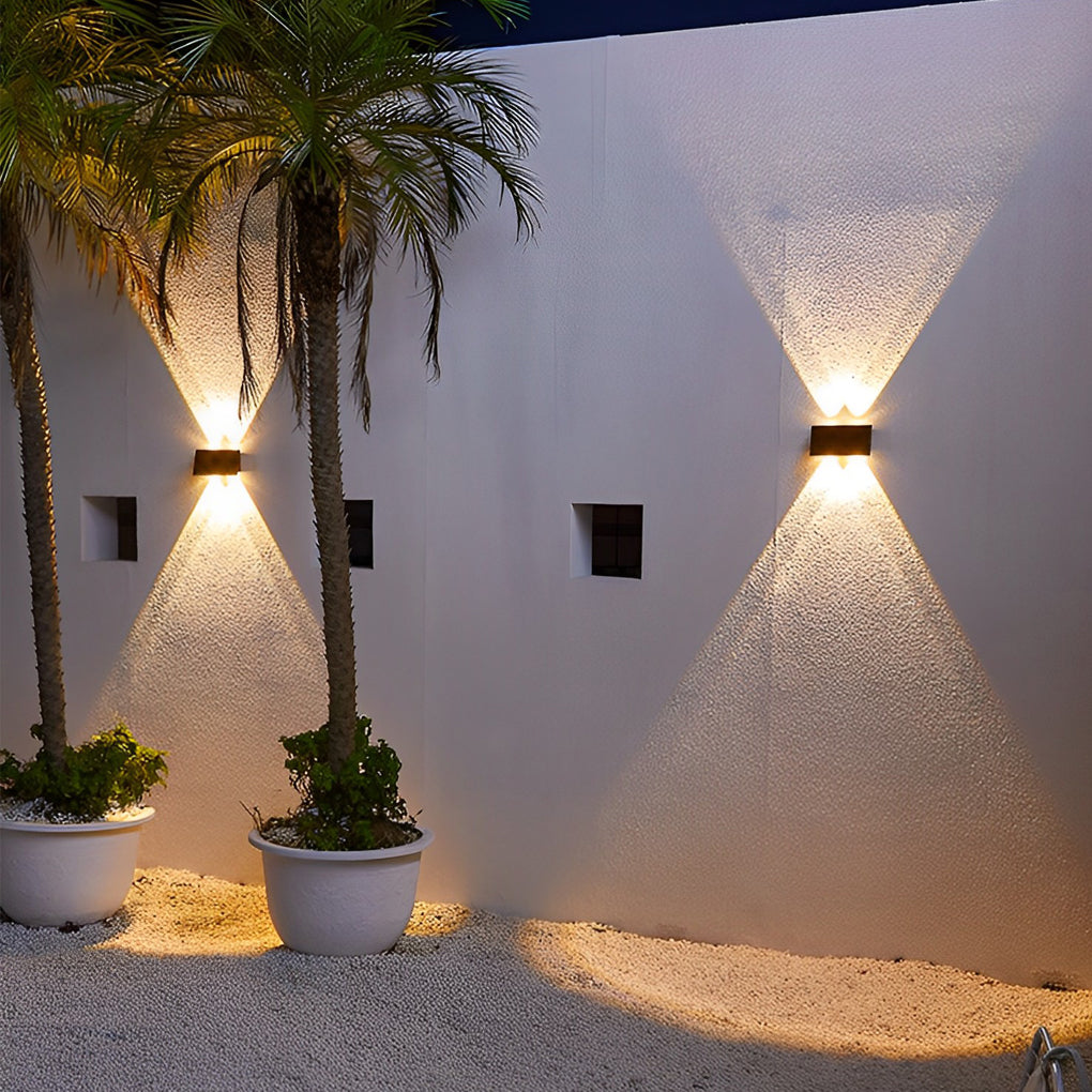 Rectangular Up and Down Light LED Waterproof Modern Wall Washer Lights - Lumpaz