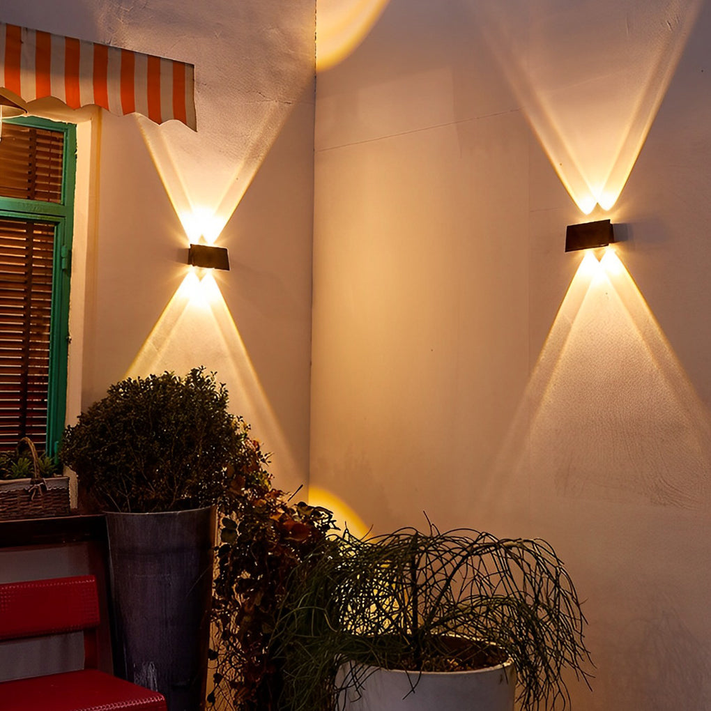 Rectangular Up and Down Light LED Waterproof Modern Wall Washer Lights - Lumpaz