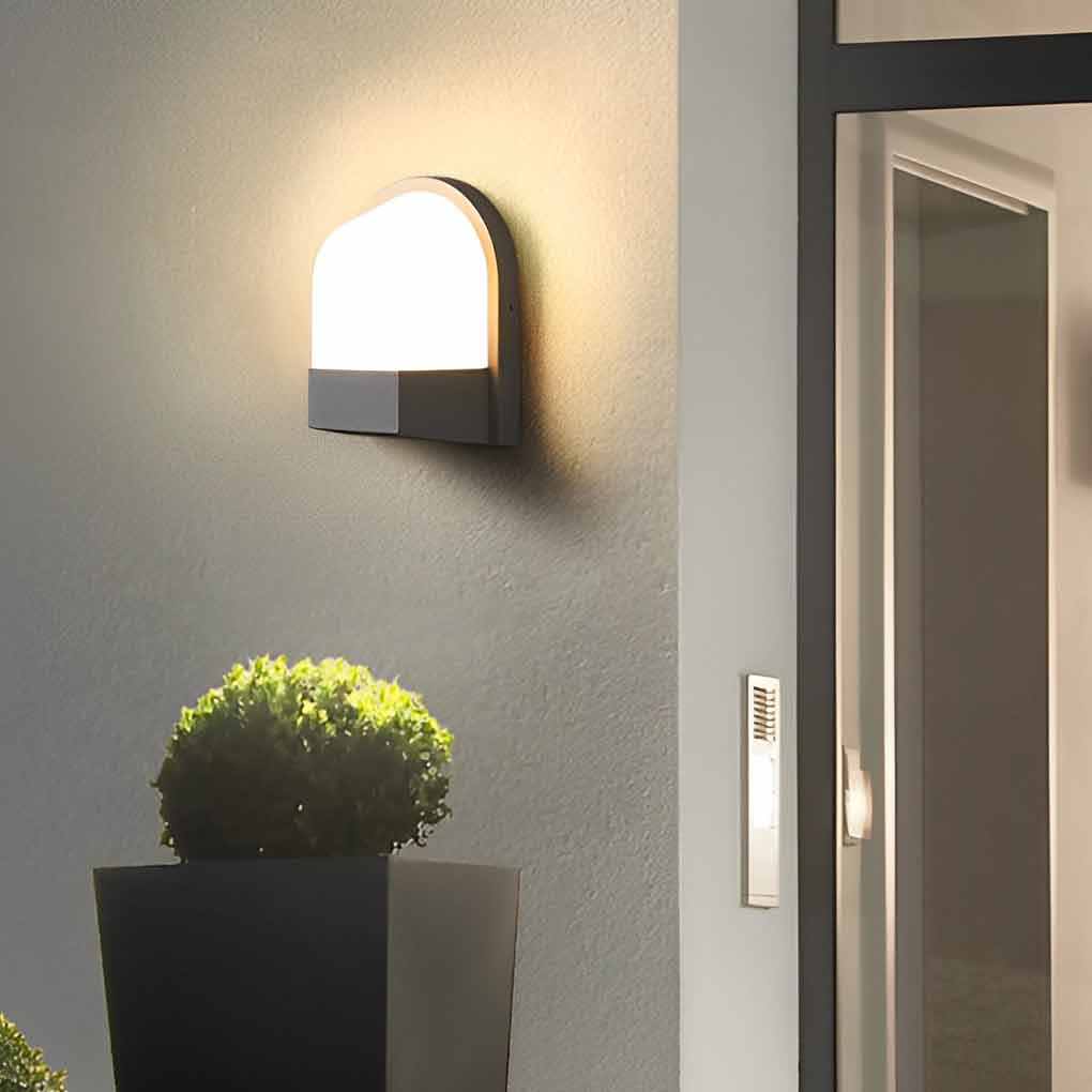 Minimalist Waterproof LED Dark Gray Modern Outdoor Wall Lamp Exterior Lights - Lumpaz