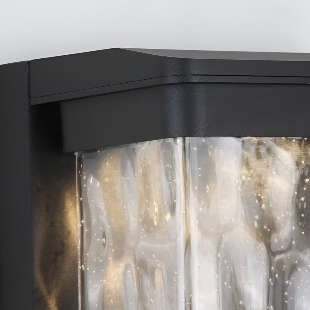 Waterproof Creative Glass LED Black Modern Outdoor Wall Sconce Lighting - Lumpaz