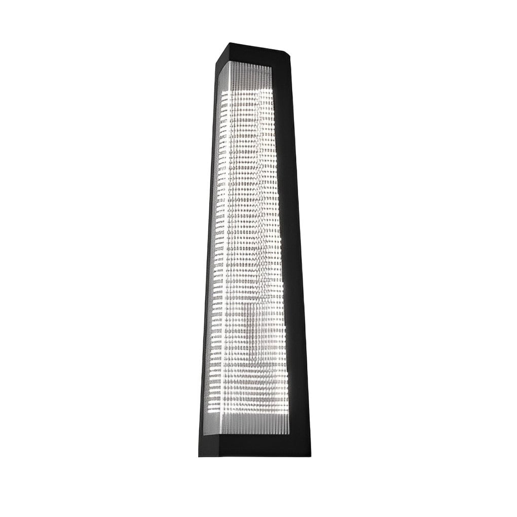 Striped Acrylic Waterproof LED Black Modern Outdoor Wall Lights Fixture - Lumpaz