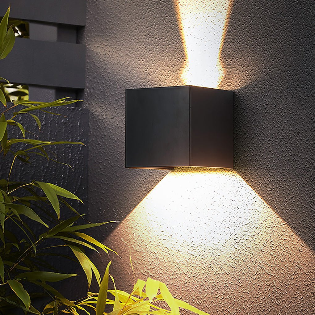Square Waterproof Up Down Lighting Adjustable Modern Exterior Lights - Lumpaz