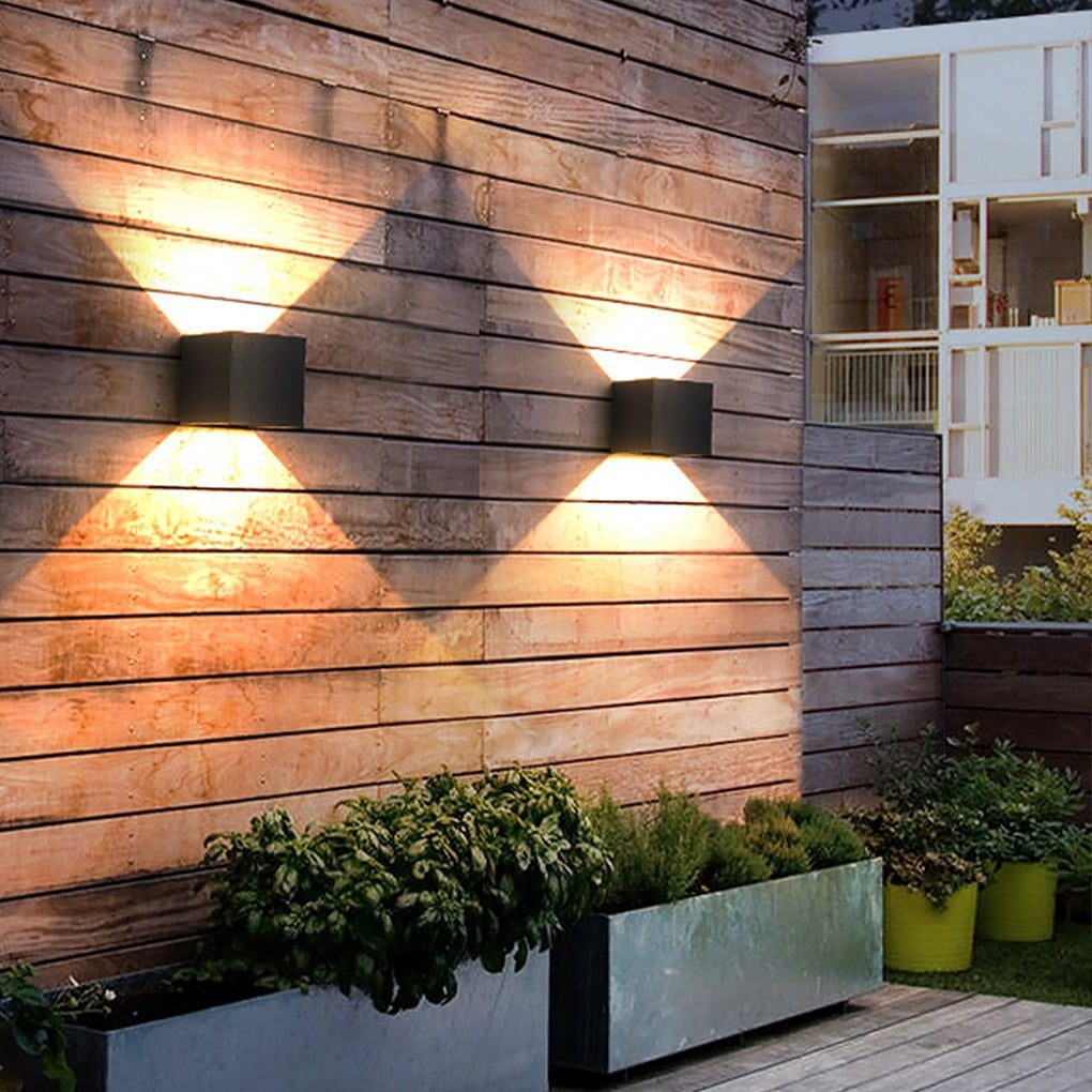 Square Waterproof Up Down Lighting Adjustable Modern Exterior Lights - Lumpaz