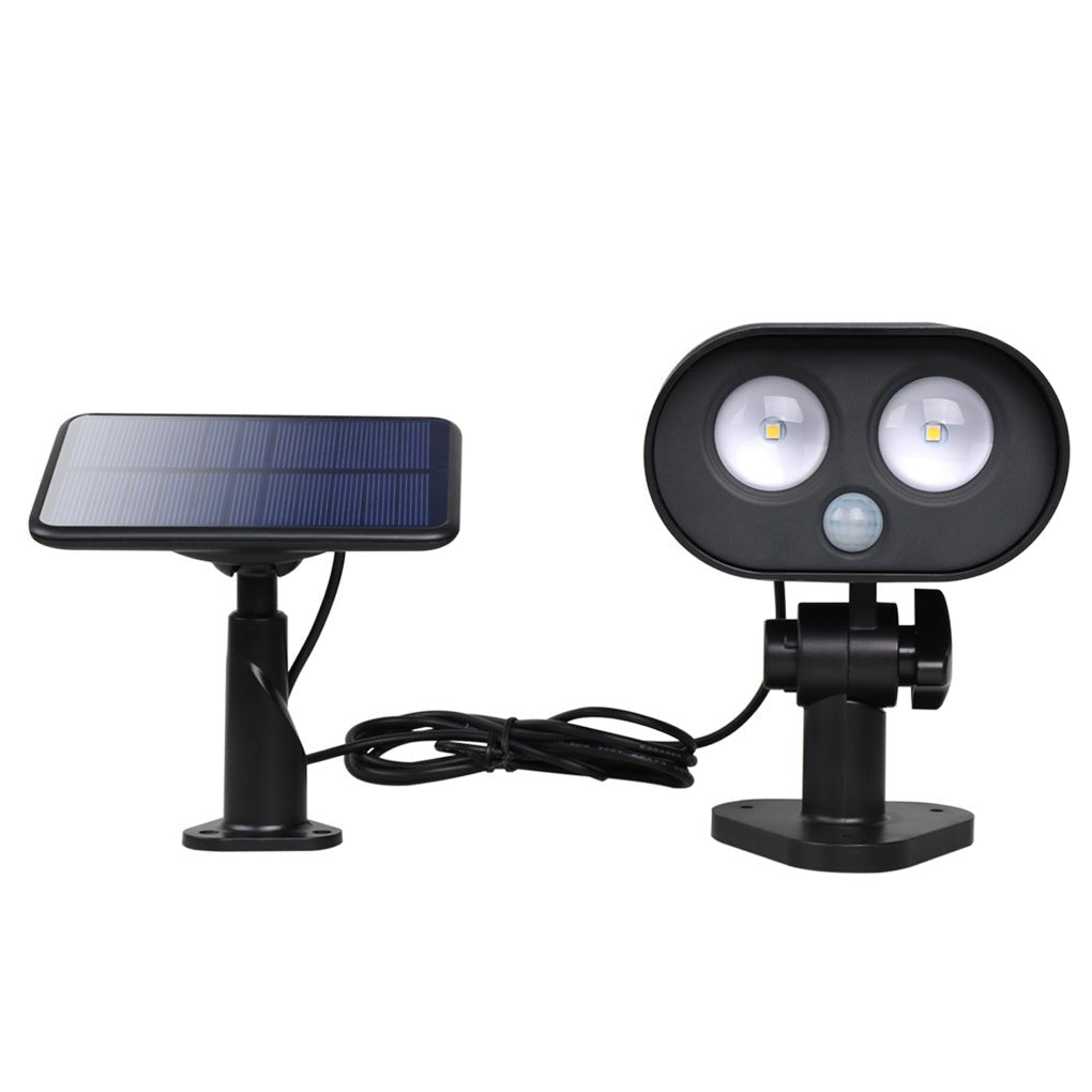 Solar Adjustable LED Outdoor Wall Lamp Wall Sconces Lighting Flood Light - Lumpaz