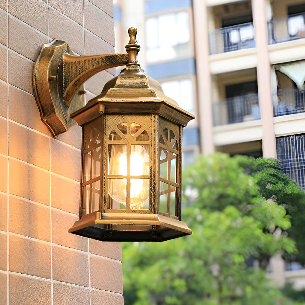 Waterproof Aluminum Alloy Glass LED European Style Outdoor Wall Lights - Lumpaz