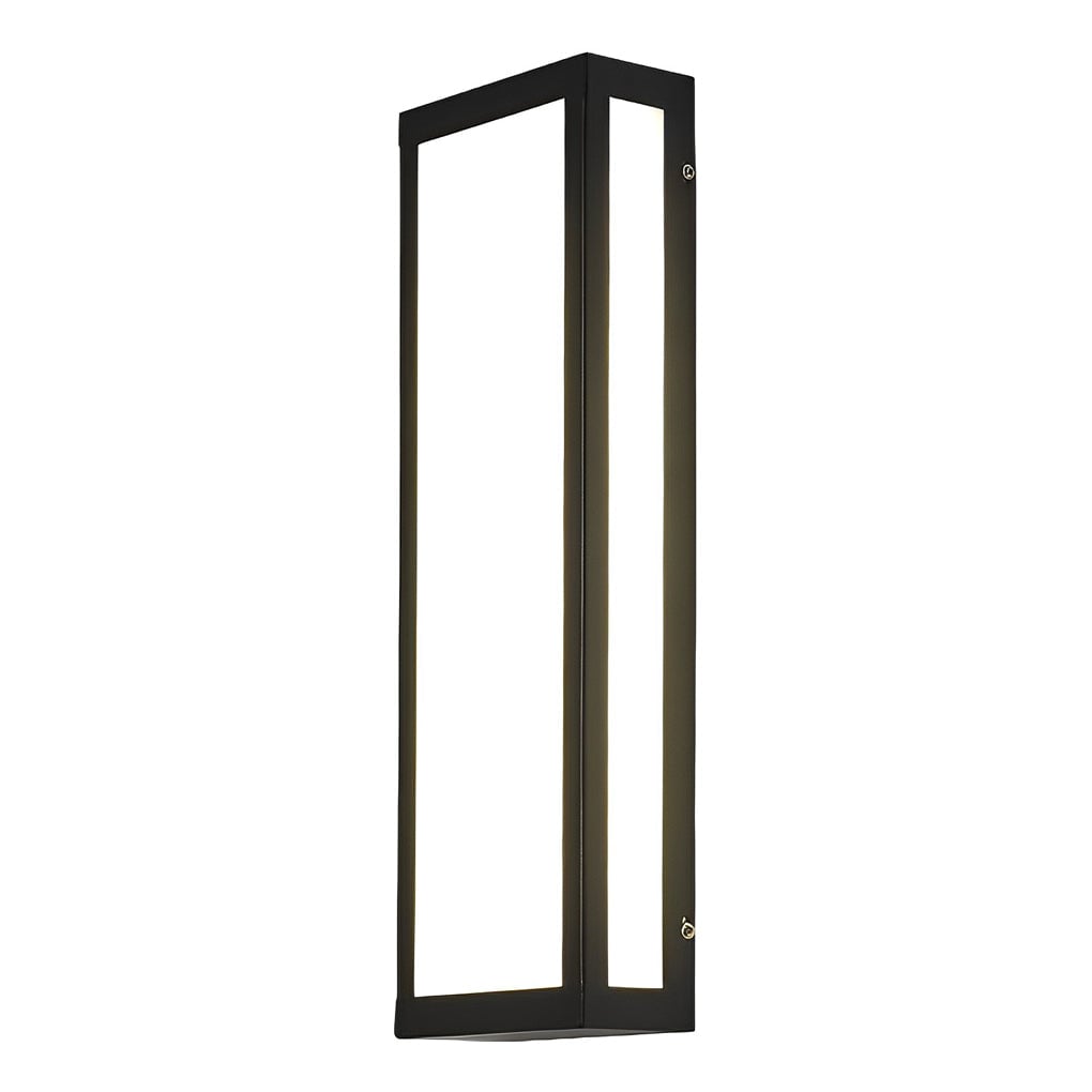 Rectangular LED Waterproof Black Modern Outdoor Exterior Light Wall Lamp - Lumpaz