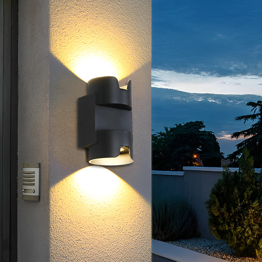 Waterproof Up and Down Light LED Black Modern Wall Washer Light Wall Lamp - Lumpaz