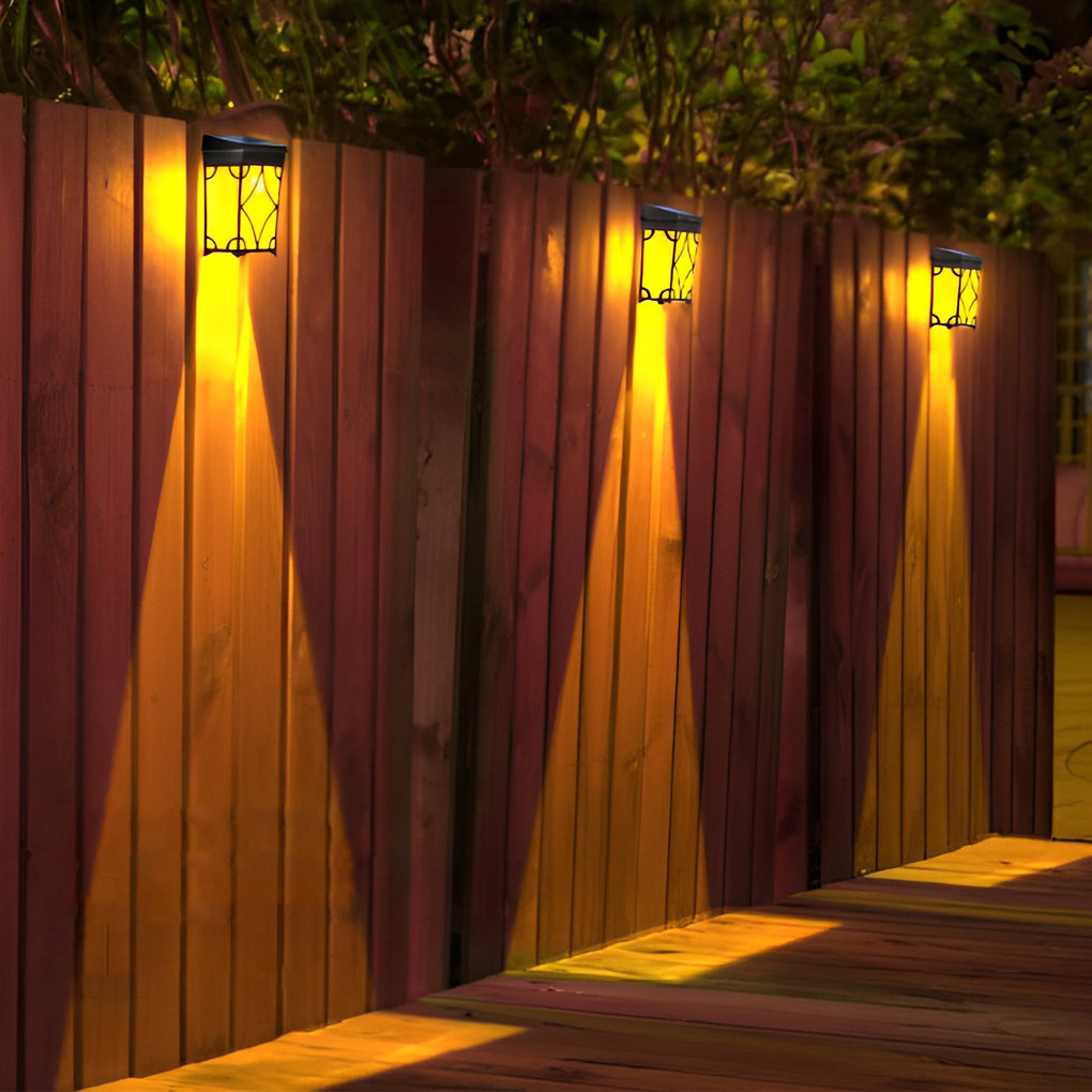2Pcs Waterproof LED RGB Intelligent Motion Sensor Solar Wall Lights - Lumpaz