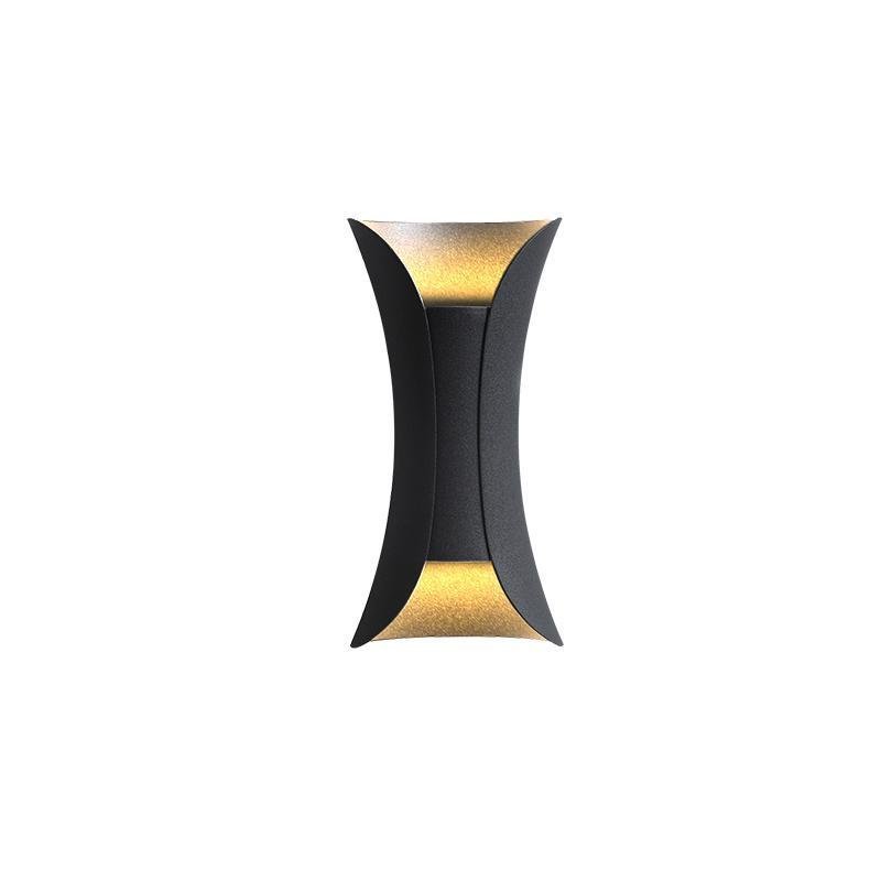 Curved LED Up and Down Lighting Waterproof Modern Outdoor Wall Lights - Lumpaz