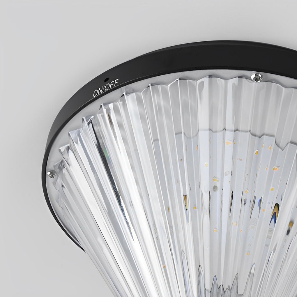 Round Waterproof Light Control LED Black Modern Solar Outdoor Lights - Lumpaz