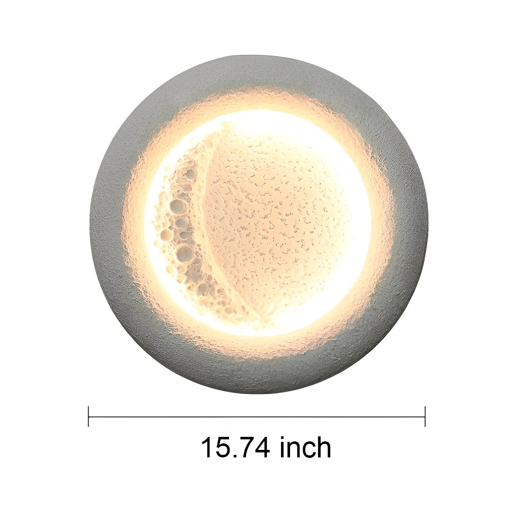 Creative Moon Shaped Waterproof LED 10W Modern Wall Lamp Exterior Decor - Lumpaz