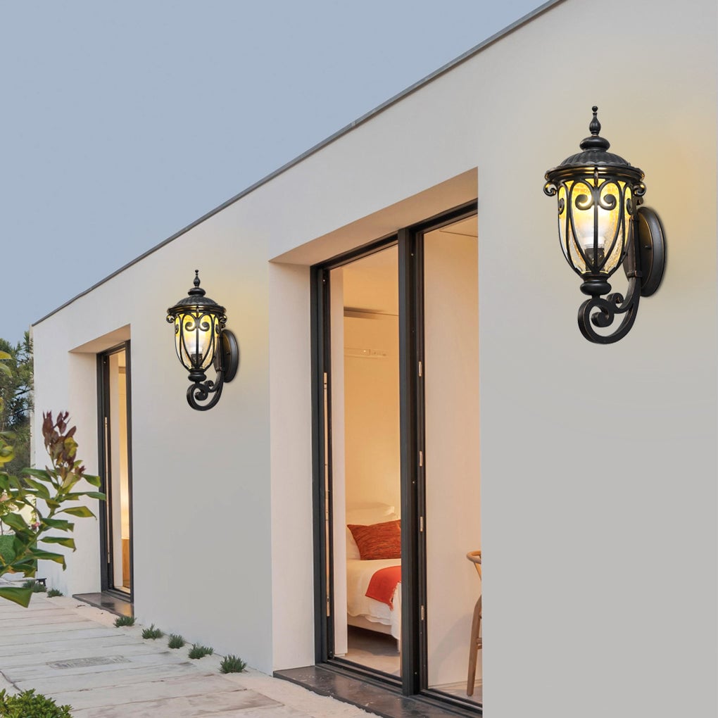 Waterproof Aluminum Bubbles Glass European-Style Outdoor Wall Lights - Lumpaz